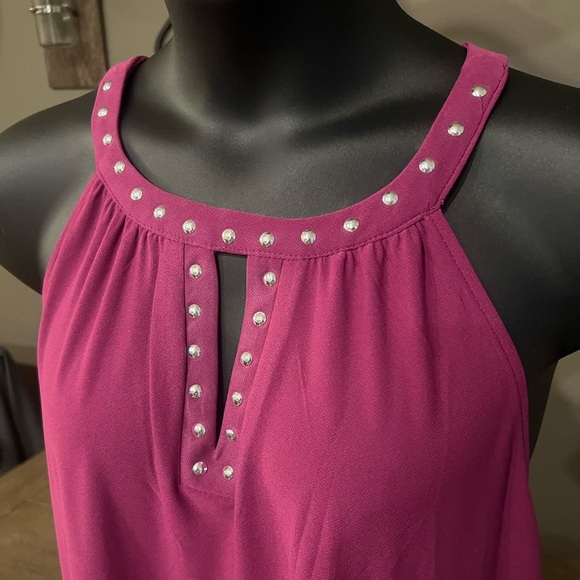 Studded Faux Halter Tank - Picture 2 of 4